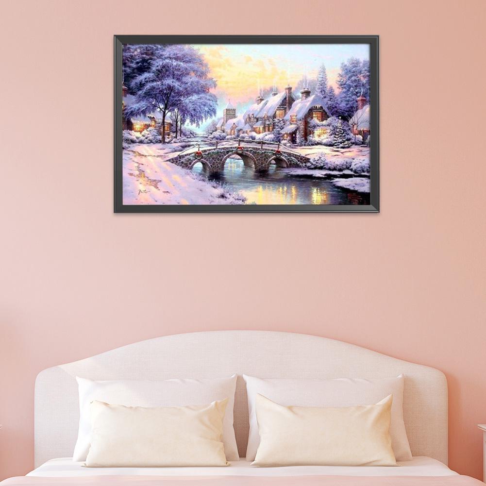 50x40 см 14CT Счетный DIY Набор для вышивки крестом Холст Пейзаж Рукоделие Ремесло