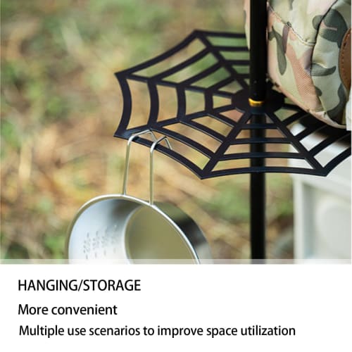 Gevrkjenp Outdoor Camping Light Pole Tray, Hollow Table for Camping Lanterns | Portable Hollow Table for Camping Lanterns, Tray Holder, Stainless Stee