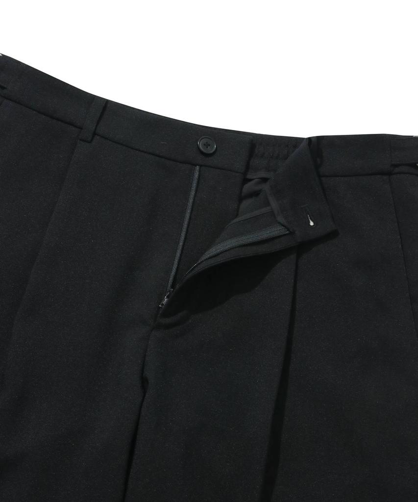 COVERNAT One-Pleat Semi-Wide Slacks Black