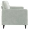 Vidaxl Sofa 3-Osobowa, Jasnoszara, 180 Cm, Tapicerowana Aksamitem