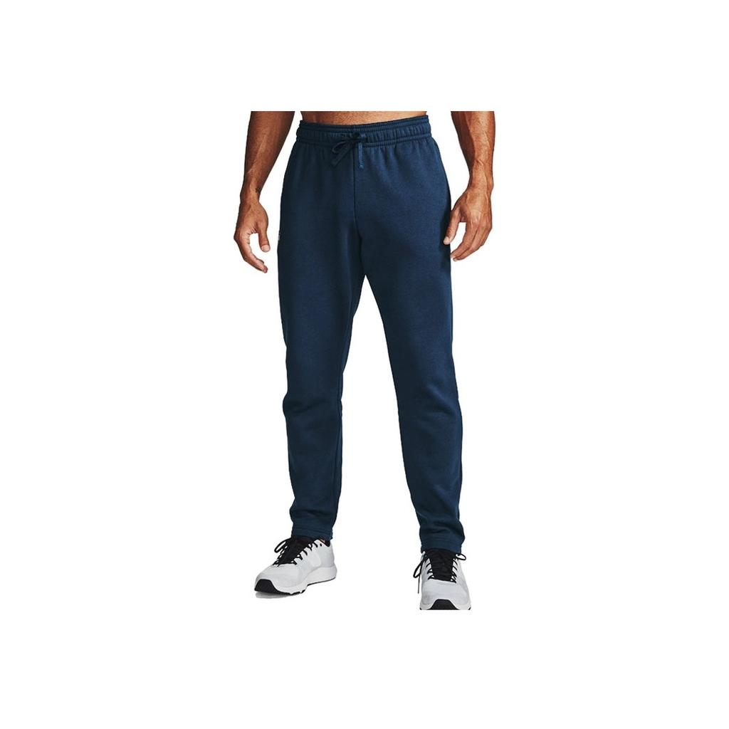 Under Armour Прямые флисовые тренировочные брюки мужские, темно-синие 1357129-408