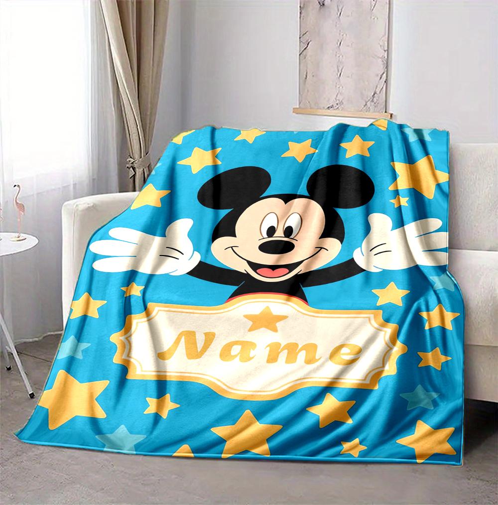 Custom Name Butterfly Garden Flannel Blanket Throw Blanket Soft Warm Sofa Bed home Decor Unique Gift