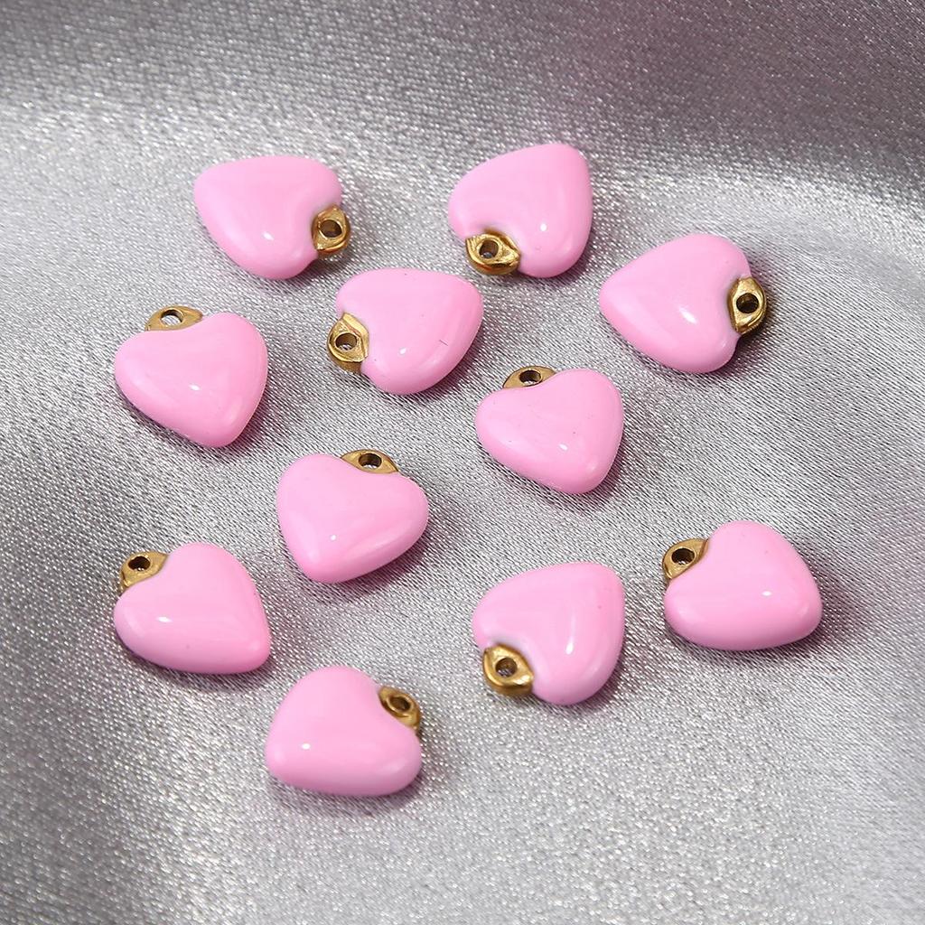 Ожерелье с подвеской в форме сердца, позолоченное 18 карат - нержавеющая сталь, ювелирный аксессуар ручной работы своими руками