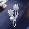 Tulip Rose Design Elegant Gifts Zircon Jewelry Corsage Fashion Brooch Brooch Pin Accessories Party Dress Luxury