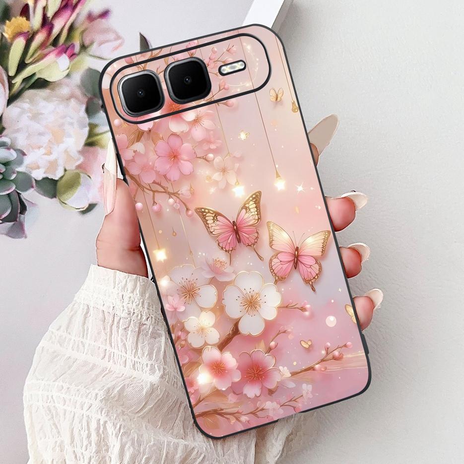 For Infinix Smart 10 Plus Case X6725B Stylish Butterfly Painted Cover Soft Silicone Case For Infinix Smart 10 Smart10 X6725 Bags