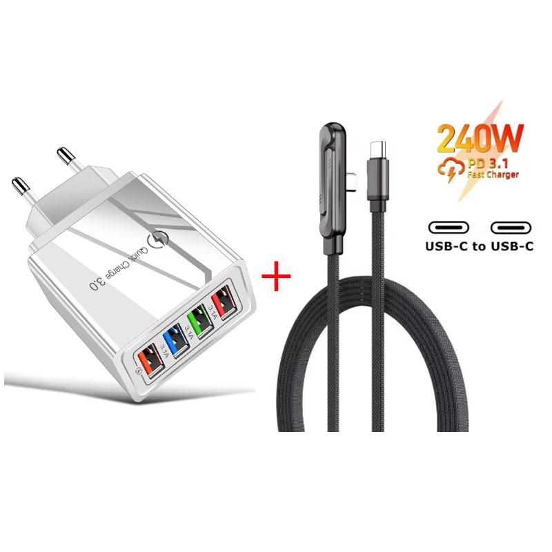 3.1A 4 порта EU/US Plug USB зарядное устройство для быстрой зарядки QC 3.0 зарядное устройство для телефона iPhone Samsung Xiaomi зарядный адаптер