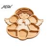Decorative Plastic Treat Organizer Christmas Snack Serving Tray, Divided Holiday Appetizer Platter, Cute Snowman/Tree/Penguin/Cow Shaped Table