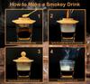 Cocktail Smoker Kit for Bourbon Whiskey Gifts for Men Drink Smoker Infuser Old Fashioned Smoker Kit with Wood Chips for Bar Tool