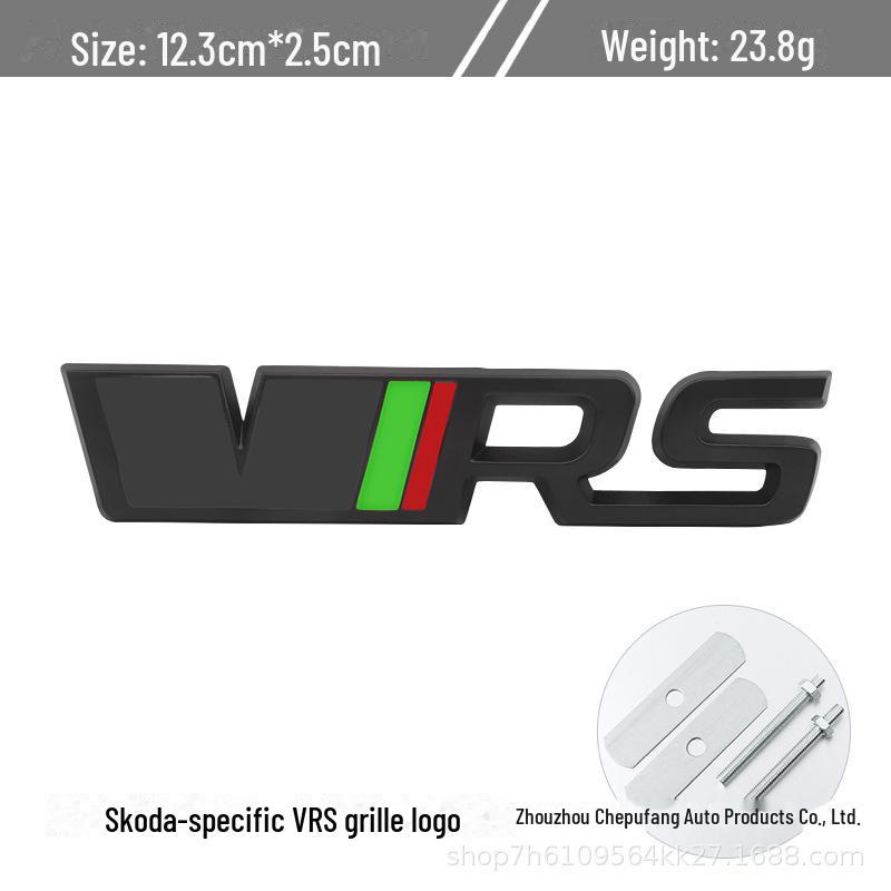 Compatible with Volkswagen Skoda Octavia/Fabia RS: VRS Grille/Fender/Metal Tail Logo and Body Sticker