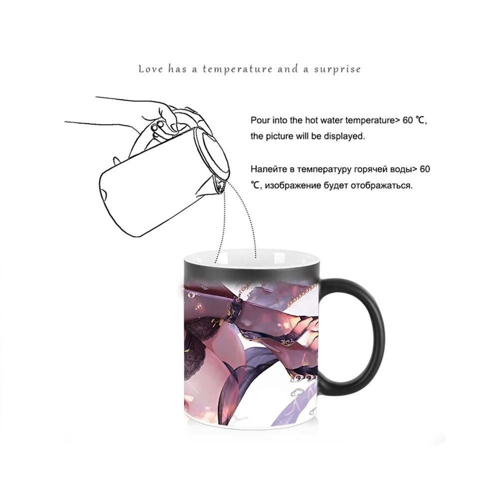 Сексуальная черная кружевная волшебная кружка BSKT-165 Чашки и кружки Керамическая чашка Кружки, меняющие цвет, обесцвечивающие кофейные кружки Аниме Персонализированные подарки