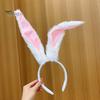 White Bunny Ears Headband Long Plush Rabbit Ear Hair Hoop Halloween Cosplay Costume Accessory Party Wear