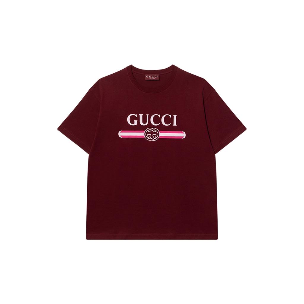 GUCCI Logo Printed Jersey T Shirt 796395-XJHDH-6317