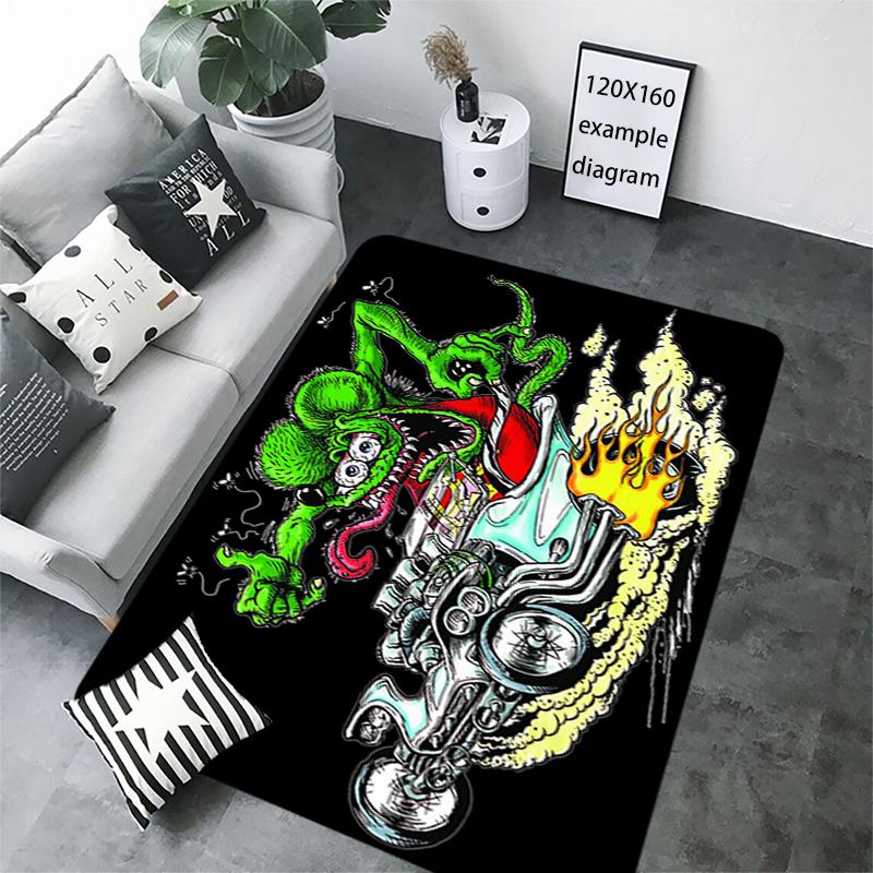 Entrance Doormat Rat Fink Bedside Balcony Rugs Living Room Carpet Foot Mats Bath Rug Floor Mat Ideal Gifts Non-slip House Decor