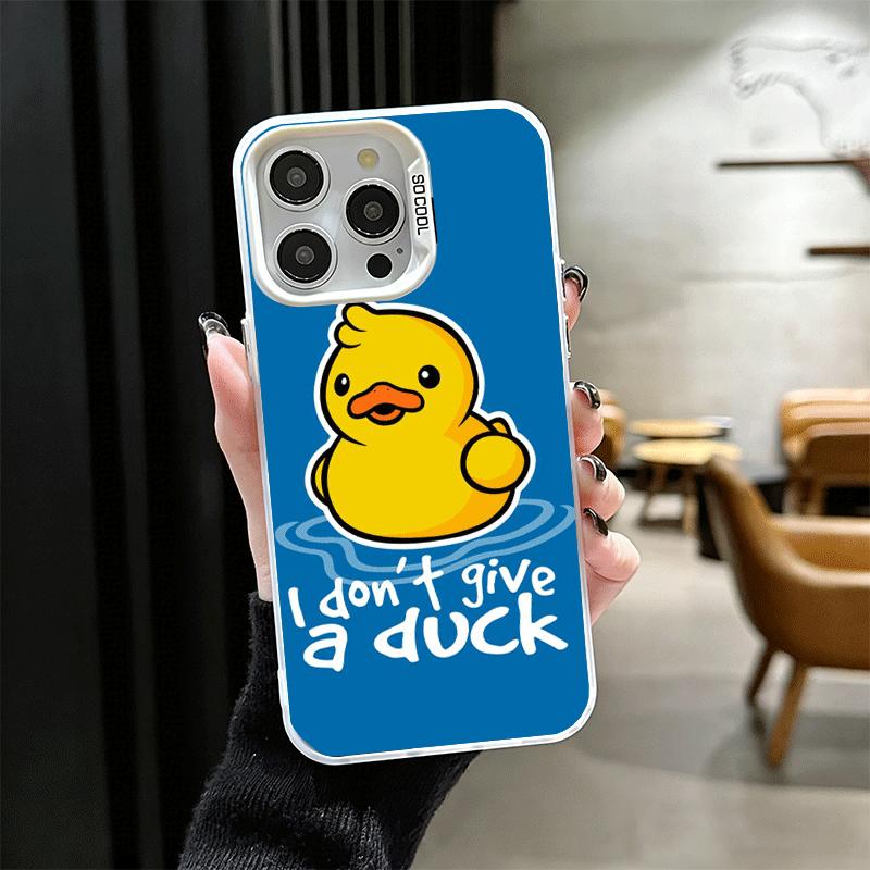 Funny Cute Cartoon Duck Soft Phone Case for iPhone 15 16 17 Pro Max 17Air 16E 14 Plus 13 12 Mini Shockproof Cover Back Shell