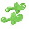 Baby Cloud Fork Spoon Short Handle Eating Training Self Feeding Tools for Infant