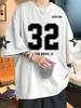 Summer New Los Angels Letter No.32 Print T-shirts For Men Short Sleeve Sports Football Jersey Y2K Loose Oversized Unisex Tops