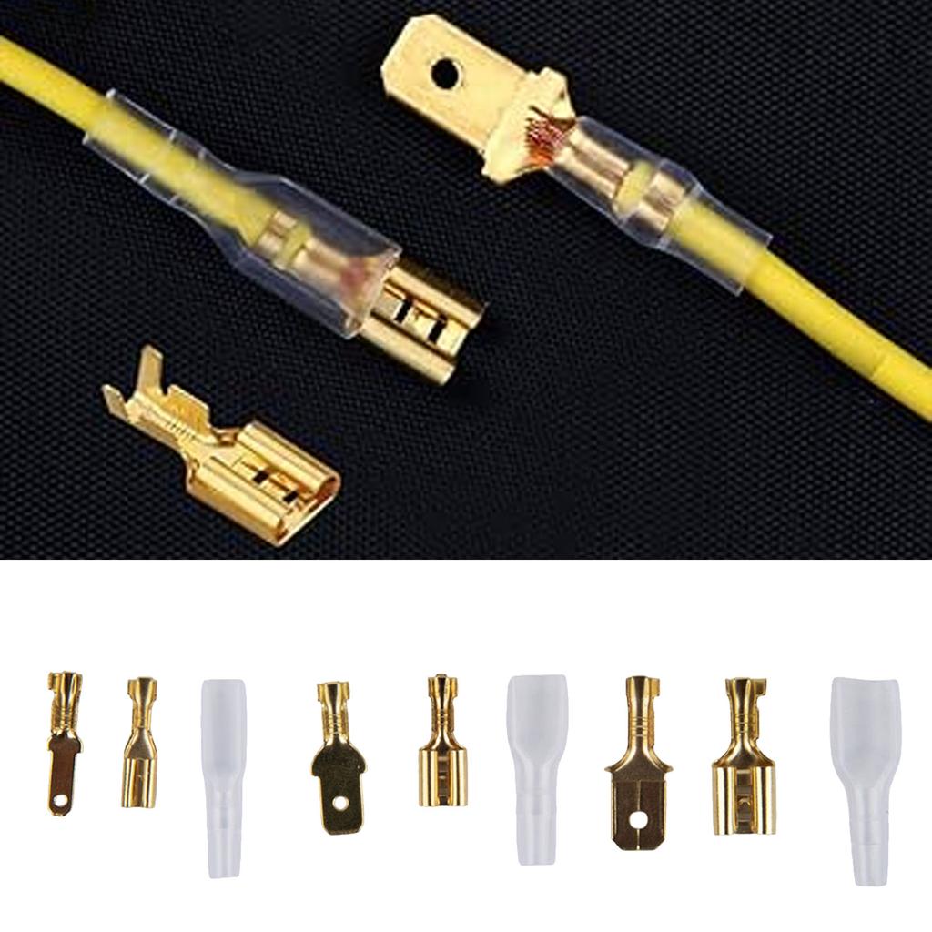 270PCS Electrical Wire Connector Kit with Male and Female Crimp Terminals for 2 8mm 4 8mm 6 3mm Wiring Applications