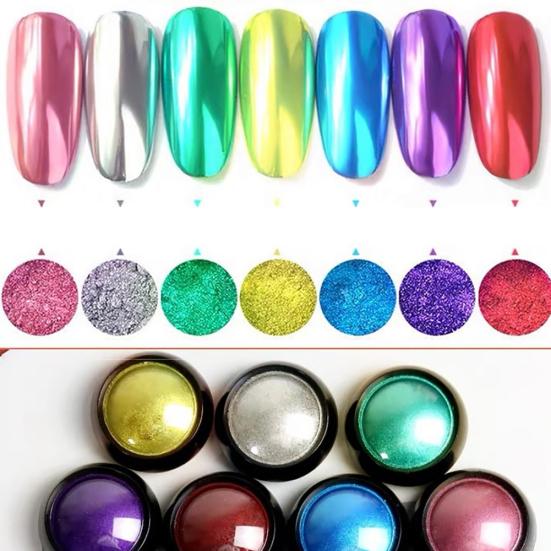 2ml Super Shine Ultra Thin Metallic Mirror Nail Art Powder Manicure Decoration