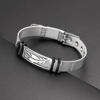 Модный браслет из нержавеющей стали в стиле поп-бохо в форме пера, регулируемый, модный, универсальный, креативный, мужской браслет, аксессуары для праздника
