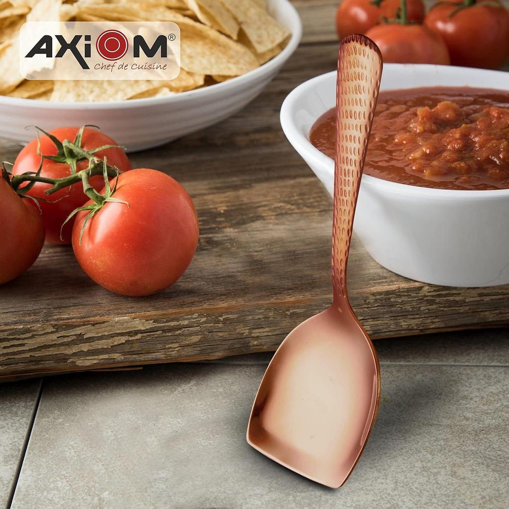 Комплект Розовое Золото. Необычный набор столовых приборов для ужина из 4 предметов с антипригарным покрытием и 1 половником карри (Карчи), 2 твердые ложки (Чамча) И 1 ложка риса для супа/пасты - 27 см