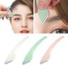 2Pcs Stainless Steel Eyebrow Trimmers Meniscus Shaped Portable Anti-Scratch Blades Eyebrow Razor with Protective Cover