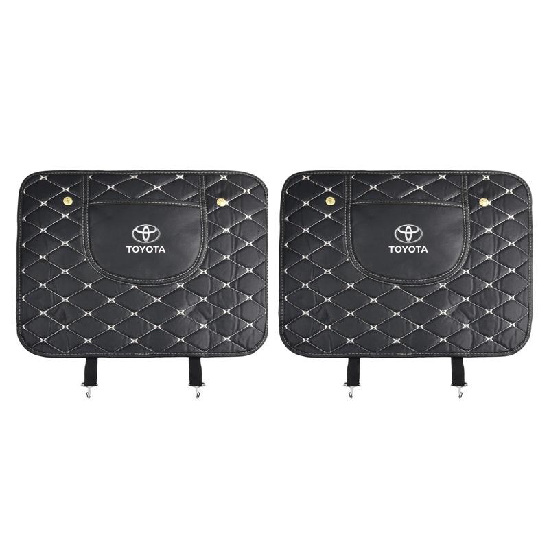 Car Seat Back Storage Protective Pad Prevent Kick Mat for Toyota Trd GR Land Cruiser Camry Highlander Corolla Yaris Chr Auris RAV4