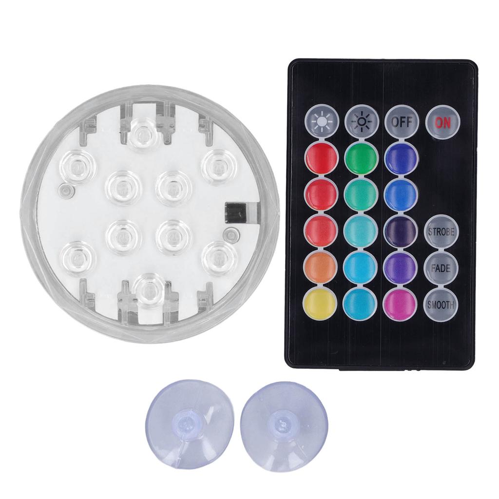 RGB Underwater Spot Light with Remote Control Submersible LED Light IP68 Waterproof for Aquarium