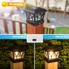 4 Pack Outdoor Solar Post Lights with Edison LED Bulbs, 2 Brightness Settings for Garden Fence, Deck, Patio, Fits 4x4 6x6 Posts