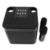 Маленький караоке-аппарат, перезаряжаемый портативный Bluetooth-динамик с микрофоном, черный для дома