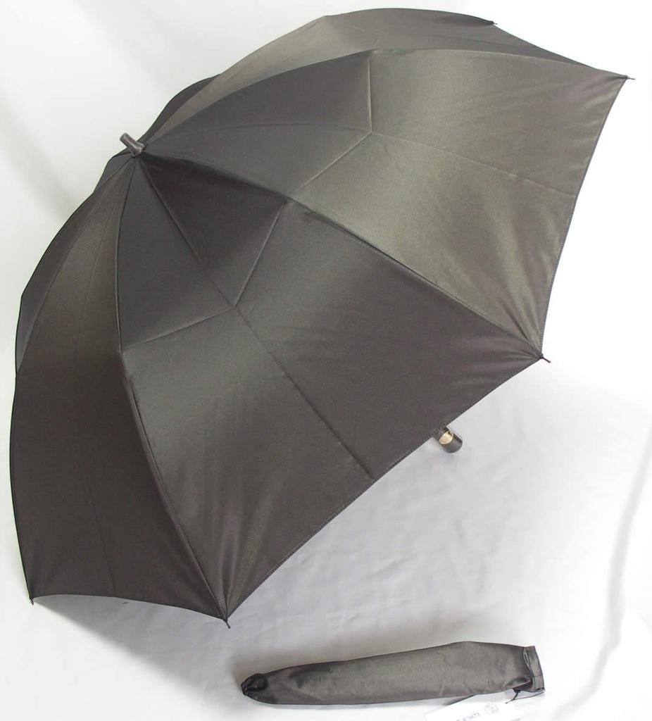 Maehara Koei Shoten Maehara Umbrella Folding Chambray Bronze Gold Colored Handle Men's