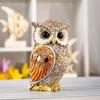 Cute Owl Statue Resin Desktop Ornament Creative Bird Miniature Figurine Cabinet