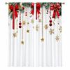 2pcs DIY Merry Christmas Curtains Polyester Happy Curtain Set Christmas Curtain Set  Home Decor