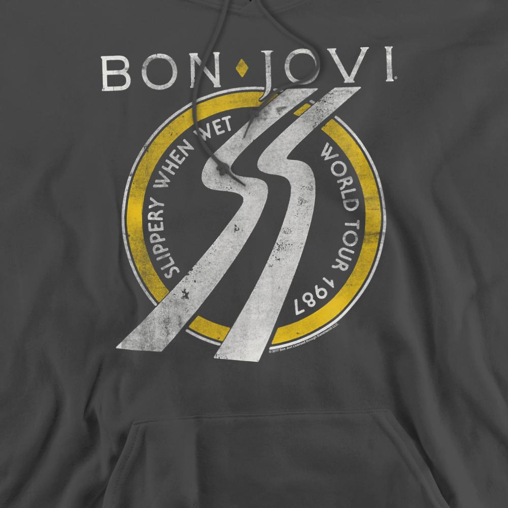 Bon Jovi Unisex Adult Slippery When Wet World Tour Hoodie