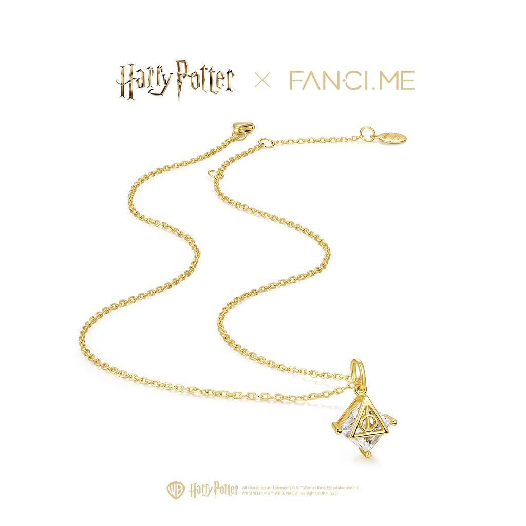 FANCIME x Harry Potter Официальная коллаборация Ожерелье Дары Смерти, Серебро, Коробка в стиле Гарри Поттера, Хэллоуин, Рождественский подарок
