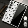 Ретро Цветы Черная Роза Печать Чехол Для Samsung Galaxy Z Flip 8 7 6 5 Z Flip8 Flip7 Flip6 Гибридный 3-в-1 Покрытие Кожаная Накладка Чехол Для Складного Телефона