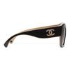 Chanel Color Block Frame Classic Logo Irregular Shape Sunglasses Unisex sunglasses Black CH6058-C534M2