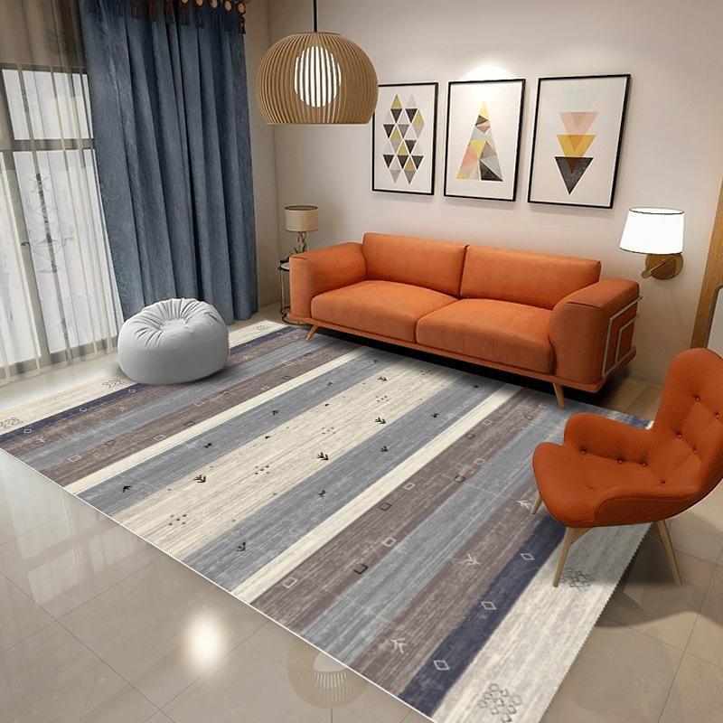 Nordic Style Moroccan Living Room Carpet Sofa Coffee Table Crystal Velvet Carpet Home Bedroom Full Bed Side Blanket