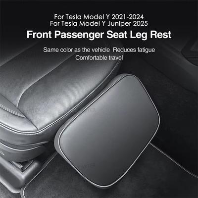 Для Tesla Новый Модель Y 2021-2025 Автомобильный Кожаный Электрический Сиденье Подставка для Ног Наколенник Свободная Регулировка Расширитель Сиденья Аксессуар для Интерьера