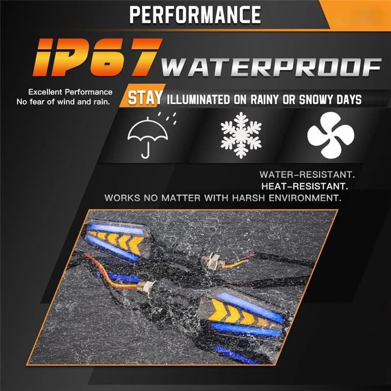 Мотоциклетная светодиодная лампа указателя поворота, последовательная струящаяся вспышка, индикаторные лампы, ходовые огни, стрелки, светодиодная лампа указателя поворота мотоцикла