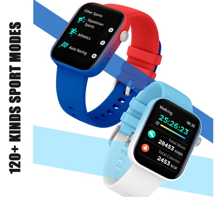 Smartwatch Rubicon Rnce97 Czerwony Z Niebieskim