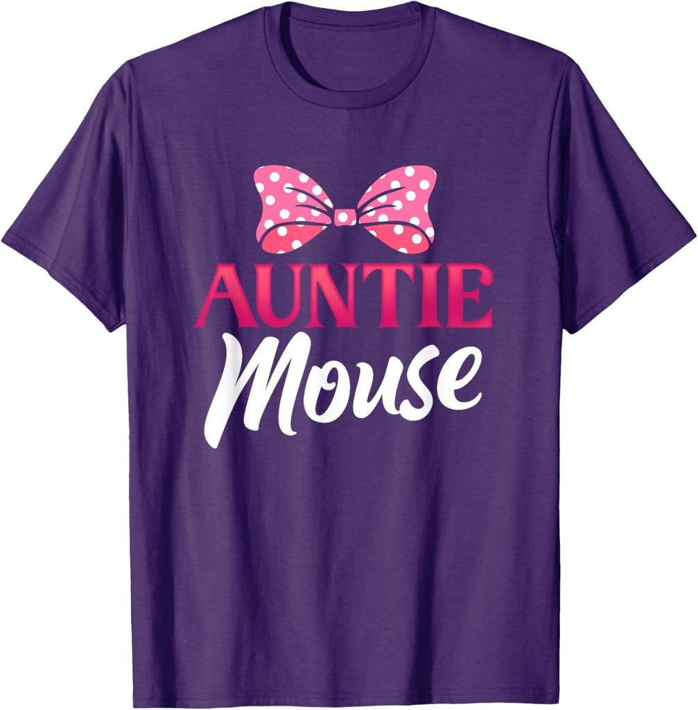 Cute Auntie Mouse | Niece Nephew | Aunt Women Fashion Casual T-Shirt S-4XL Four Seasons