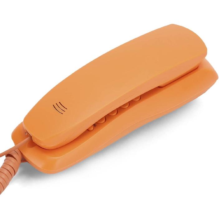 Estink Настенный телефон - Портативный тонкий стационарный телефон с изысканным исполнением, подходит для дома, офиса, компании, отеля (оранжевый)