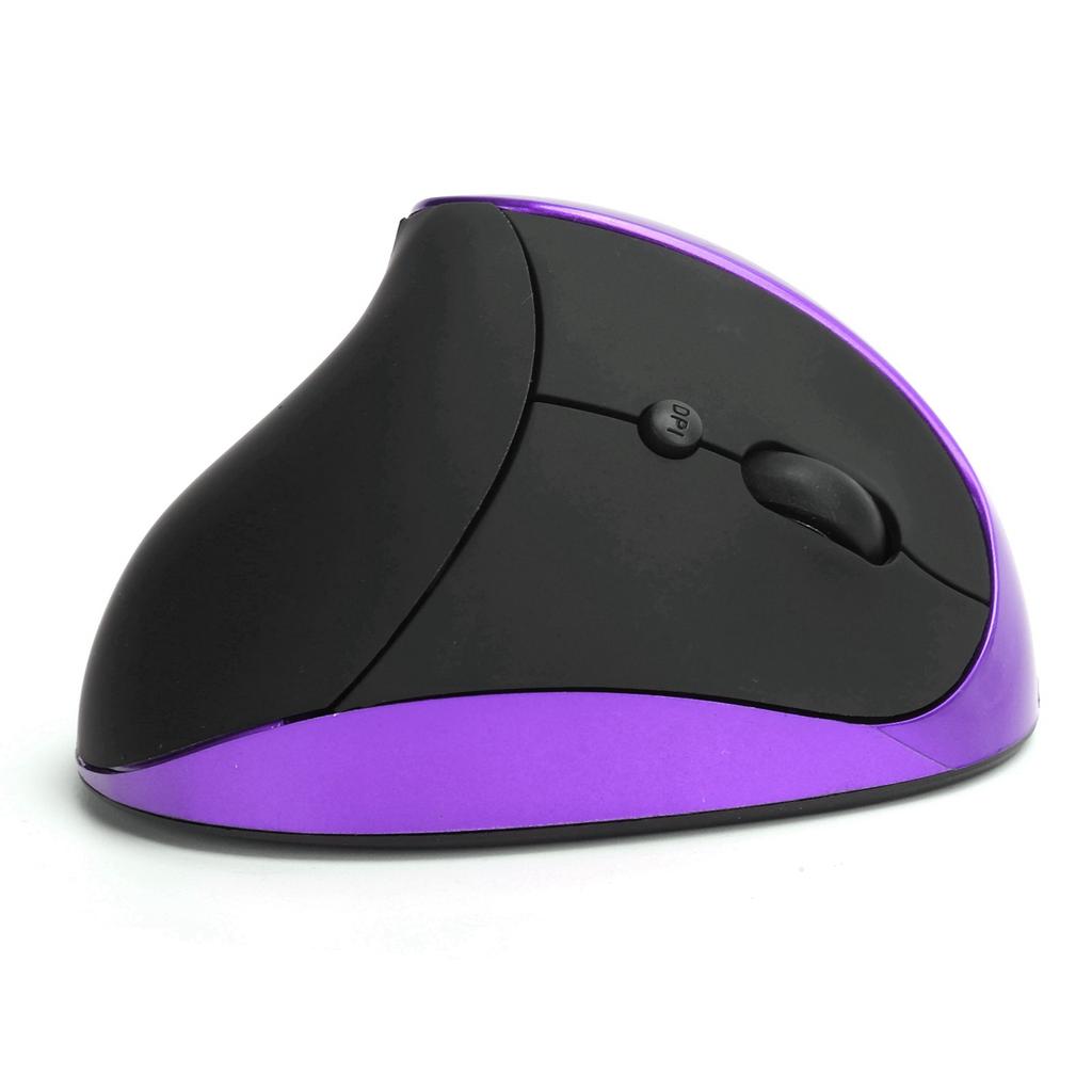 Optical Vertical Mouse Wireless 3rd Gen Right Hand Ergonomic Grip Office Gaming Computer MicePurple