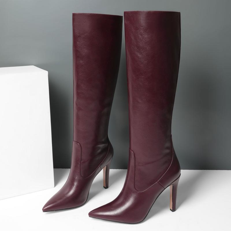 Черные высокие сапоги в стиле вестерн для женщин, сексуальные элегантные сапоги на высоком каблуке, зимние и весенние женские сапоги до колена, длинные туфли челси для женщин