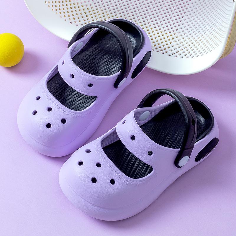 Children's slippers girls summer girls hole shoes medium and large children non-slip parent-child wear beach sandals baby sandals