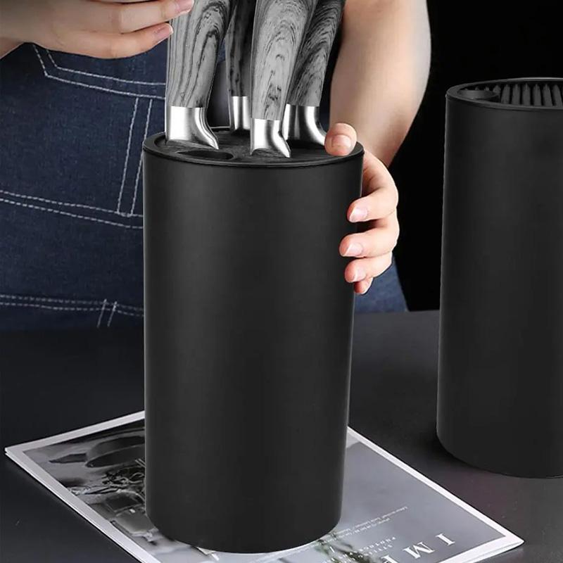 1PC Multi-functional Knife Holder Block Rack Stand Plastic Cooking Utensils Tools Organizer