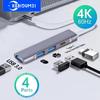4 Ports USB 3.0 HUB Type C Docking Station Multi USB C Splitter Type-C 5Gbps High Data Transmission USB 3.0 OTG Adapter for Macbook Pro