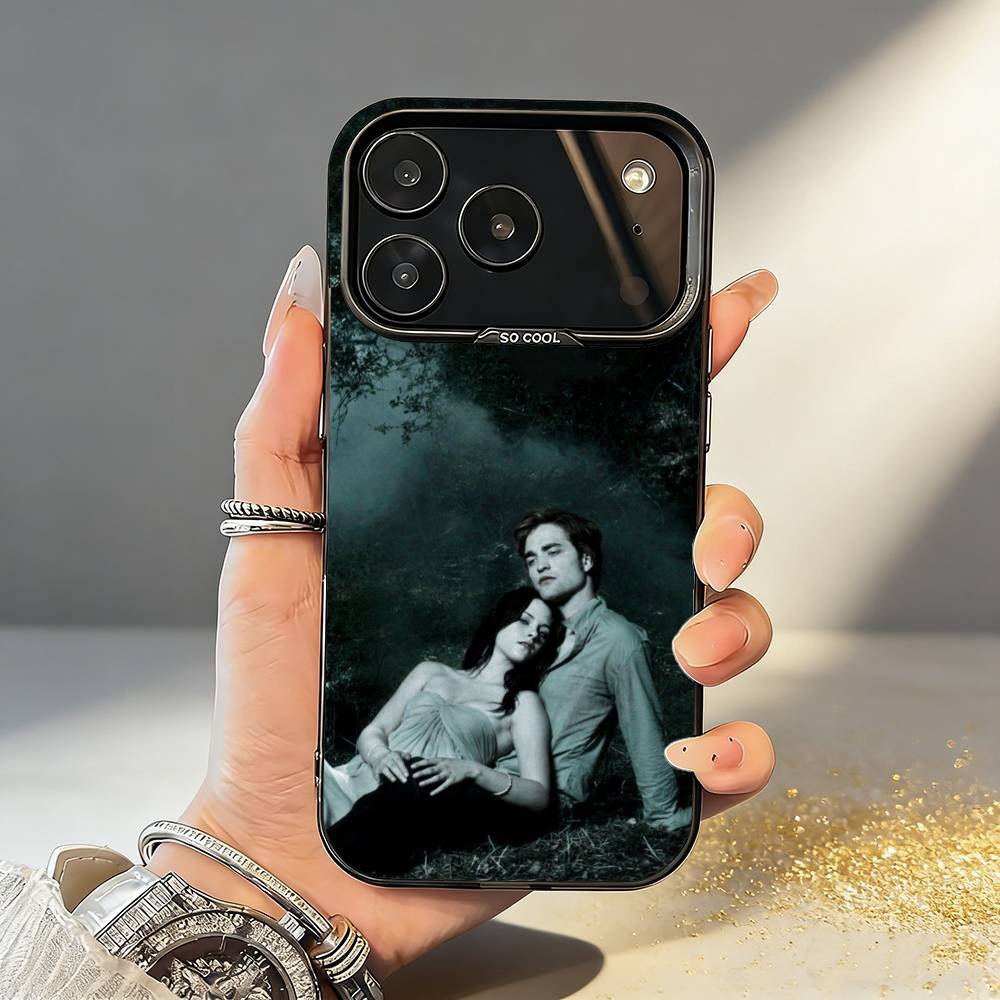 T-Twilight Series Phone Case For iPhone17,16,15,14,13,12,11,Pro,MAX Gray Matte Silicone Black Cover