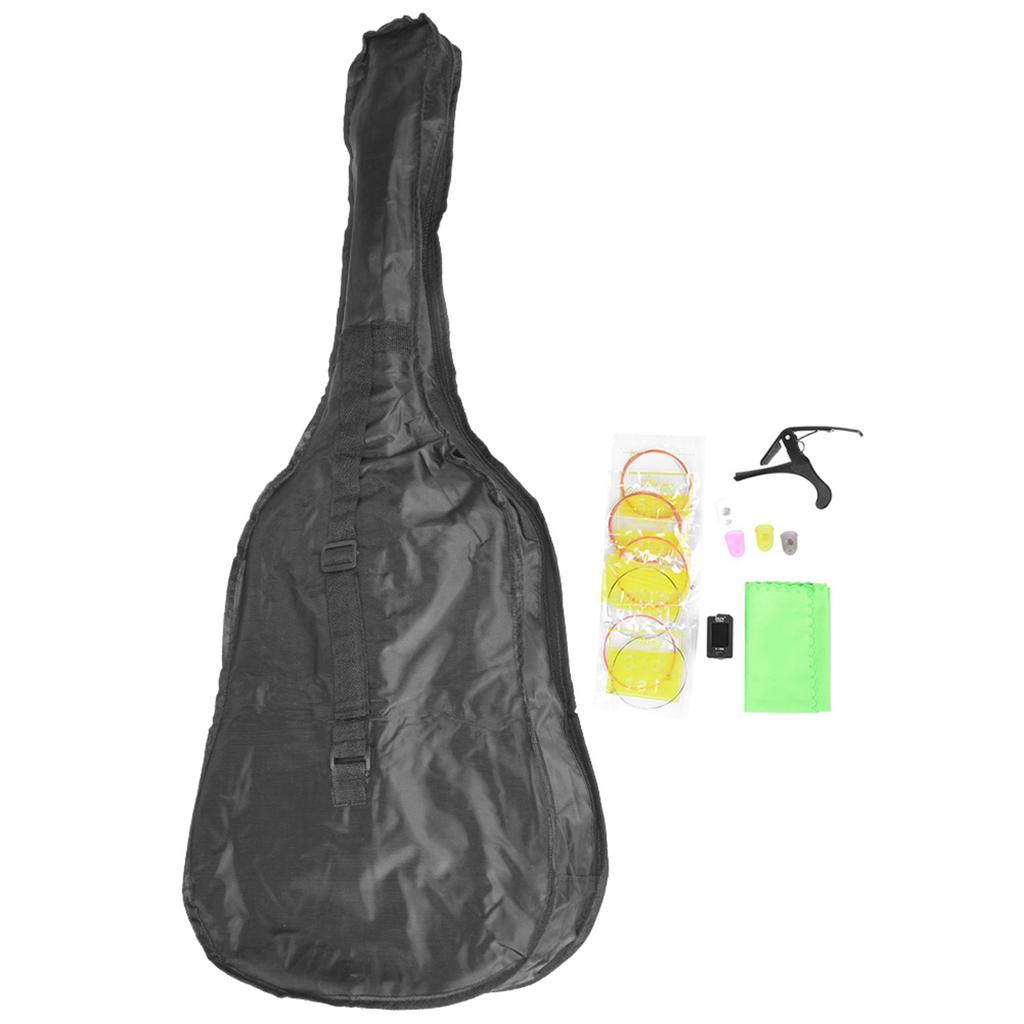 38in Acoustic Guitar Musical Instrument Set with Tuner Capo for Beginner