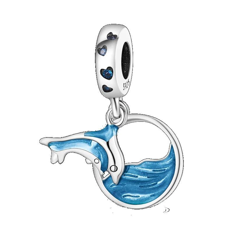 925 Sterling Silver Spring New Animal Beads Fit for Original Bracelet Jewelry Making Butterfly Firefly Chameleon Charms